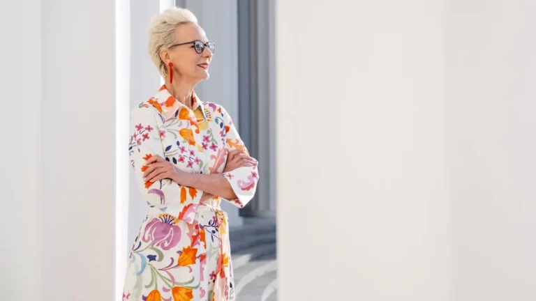 middle aged woman fashion portrait