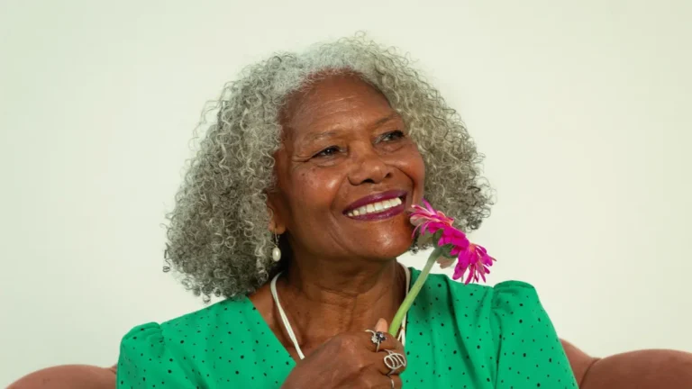 grey hair senior woman elegant portrait