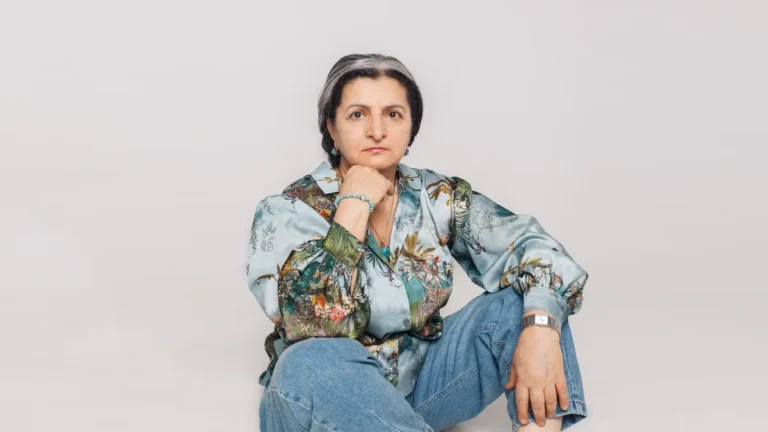middle aged woman fashion portrait
