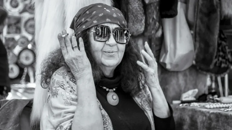 middle aged woman fashion portrait