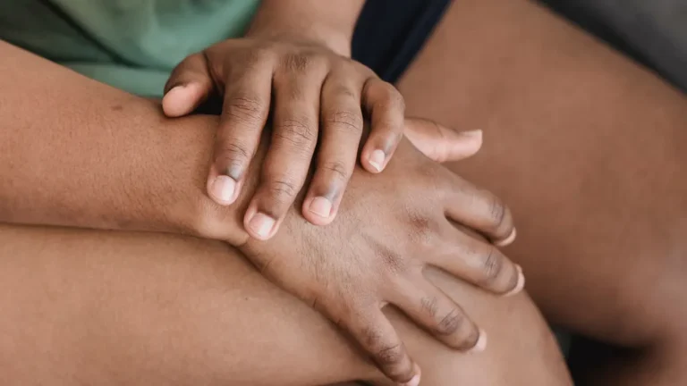 older woman hands closeup skin