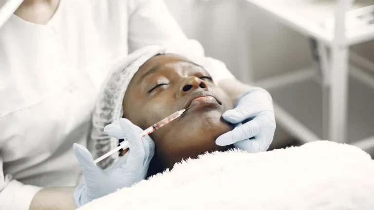 older woman cosmetology facial treatment